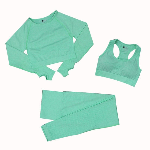 Conjunto Feminino Fitness Yoga - 3 peÃ§as