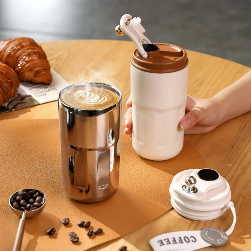 420ml Smart Thermos Bottle Water Digital LED Temperature Coffee Cup 316Stainless Steel Vacuum Cup Office Cup Girlfriend's Gift