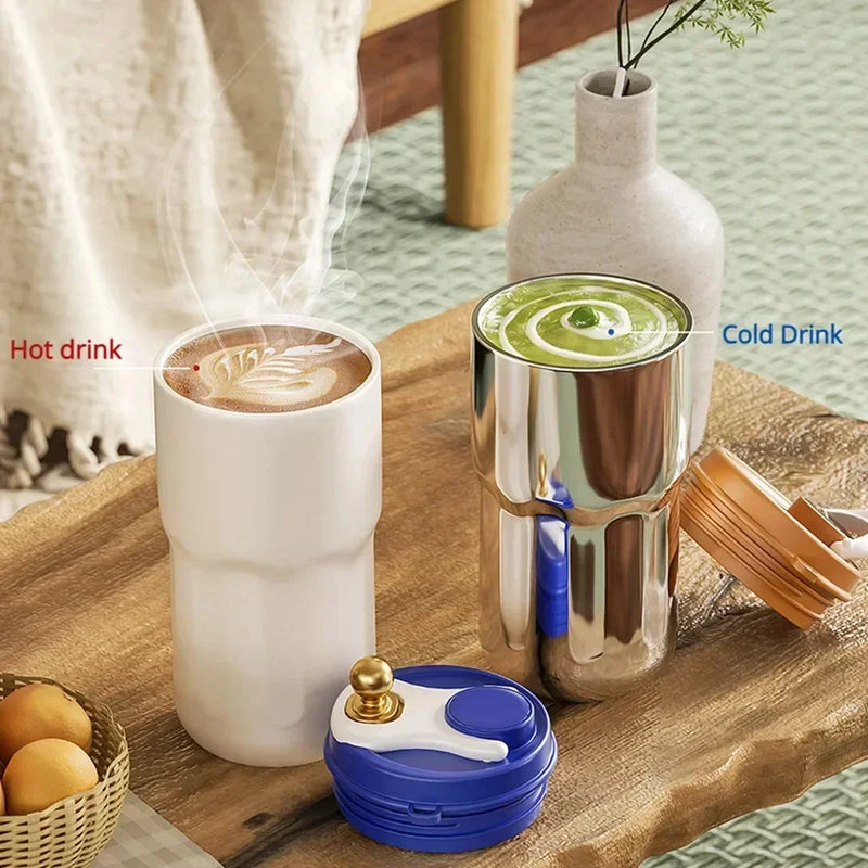 420ml Smart Thermos Bottle Water Digital LED Temperature Coffee Cup 316Stainless Steel Vacuum Cup Office Cup Girlfriend's Gift