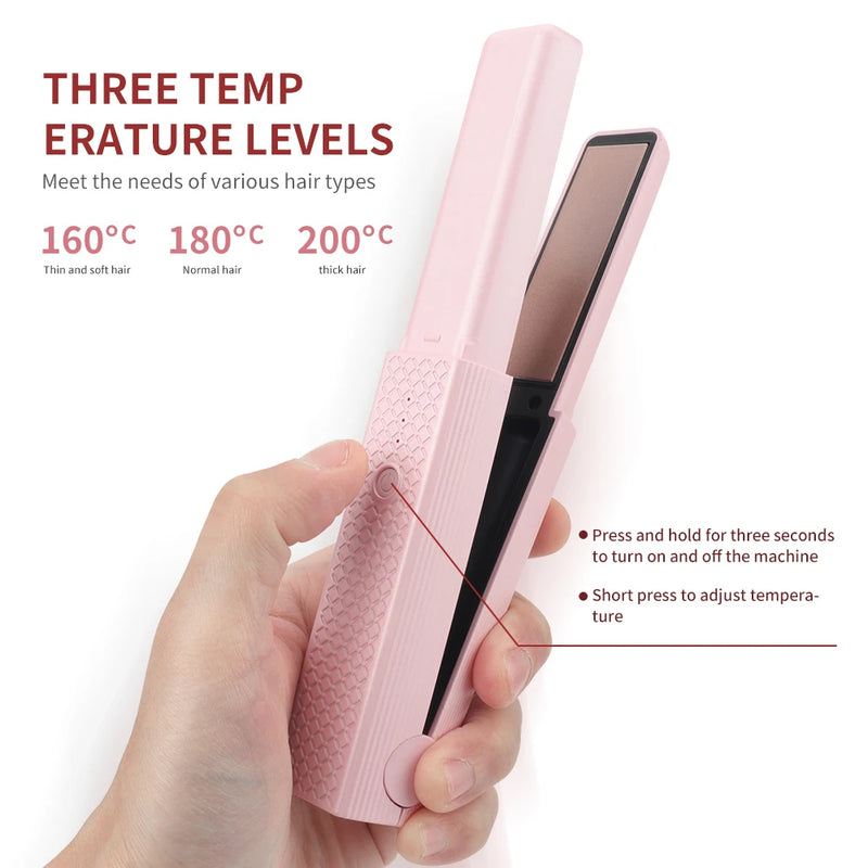 Curly Hair Styling Hair Straightening Comb Even Heat Distribution No Damage To Hair Styling Clips Mini Hair Straightening Irons